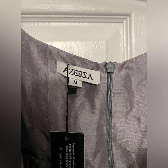 NEW AZEEZA Rachel Mini Dress in Embellished Smoke - Picture 6 of 10